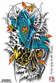 bellissimo modello di tatuaggio calamaro atmosferico