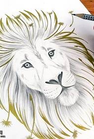 手稿獅子紋身圖案