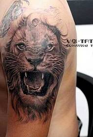 arm lion tattoo pattern
