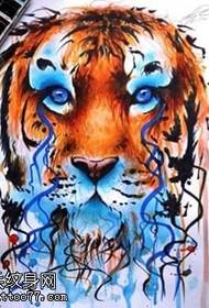 Manuscript watercolor doodle tiger tattoo maitiro