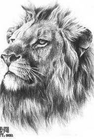 manuscript fashion lion tattoo pattern