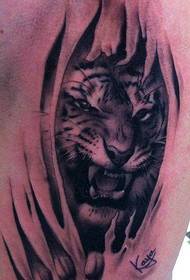 een coole tijger traantattoo-tatoeage