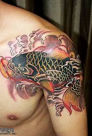 arm money squid tattoo pattern