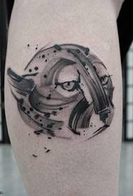 calf ink tiger tattoo pattern