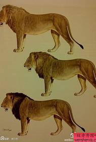 per a tots, un grup de dissenys de tatuatges de lleons