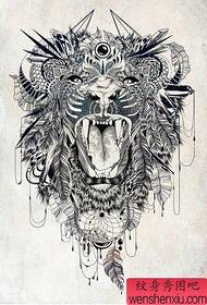 Funzioni di tatuaggi di leone dominanti