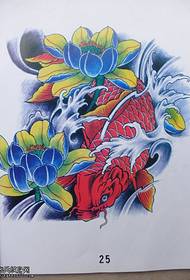 vzorec tetovaže lotosov lignjev