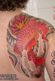 modello del tatuaggio del calamaro posteriore