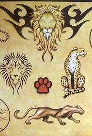 gambar tato singa yang dominan