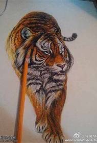Color Tiger Tattoo Manuscript Picture