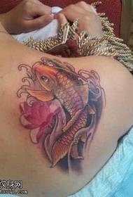 Zadní chobotnice tetování vzor