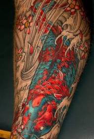 been kleur water koi vis tattoo patroon