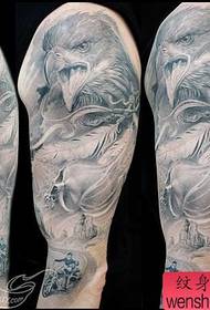 Eagle Tattoo Pattern: Arm Eagle Feather Tattoo Pattern