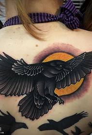 Rising Sun Eagle tattoo patroon