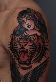 ramena ljepota tigar tetovaža uzorak