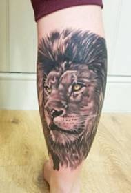 Τατουάζ λιοντάρι βασιλιά Τρεις όμορφος μαύρο γκρι λιοντάρι Τατουάζ εικόνες