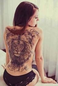 Personalidade Simples Tatuagem Linha Esboço Dicas Cabeça Leão Tatuagem Padrão Animal