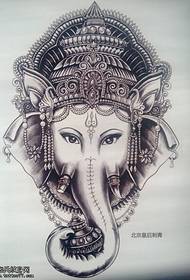 materiale classico del tatuaggio del dio dell'elefante