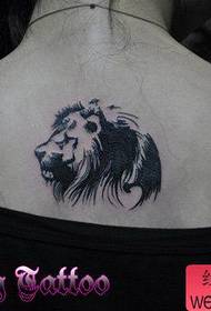 Lion Tattoo Pattern: Beauty Back Totem Lion Tattoo Pattern