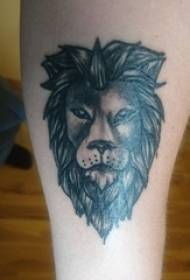 niños terneros en espinas negras líneas abstractas simples fotos de tatuajes de animales león