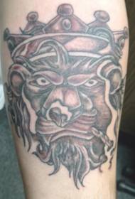 arm bruin rook Lion tattoo foto