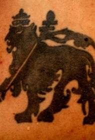 crni lav kralj tetovaža uzorak