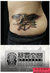 waist popular classic European and American eagle tattoo pattern