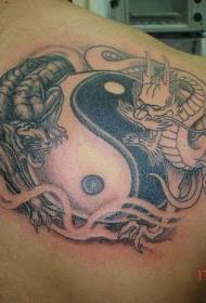 bega yin na yang uvumi na tiger na joka tattoo muundo