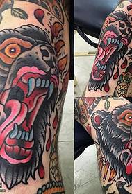 Vzor tetování kolenního lva