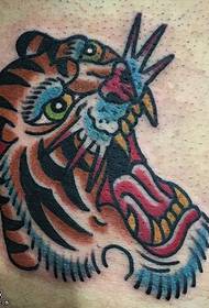 Abdominal Classic Tiger Tattoo Pattern