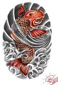 diversi manoscritti tatuaggio tatuaggio koi Materiale