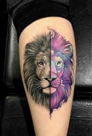 A set of good-looking lion tattoo designs