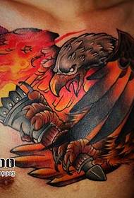 disegno del tatuaggio aquila sul petto