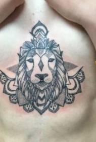 løve tatoveringsmønster flere dominerende side lækage løve tatovering mønster