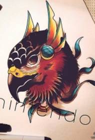 European school eagle avatar tattoo manuskript