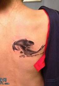 ຮູບແບບ tattoo inkfish ກັບຄືນ