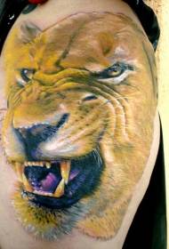 modello di tatuaggio punk Alex leon color gamba