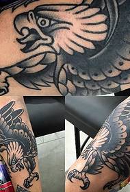 calf eagle tattoo pattern