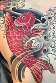 tatuaje patrón de koi simboliza auspicioso patrón de tatuaje de koi