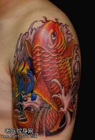 sab caj npab liab squid tattoo qauv