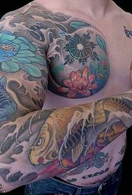 mudellu di tatuaggi di lotus calamari