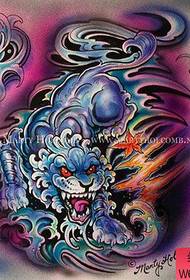 Cool a dominančný rukopis tigra tetovania