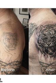 Рамениот безобразен тигар тетоважа