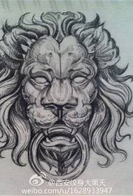 सिंह टैटू पांडुलिपि तस्वीर