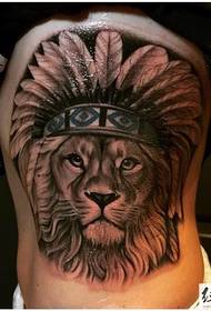 stylový indický lev tetování vzor