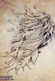 класична шема за тетоважа со лигњи од лигњи за скици
