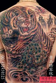 vynikajúce dominancie plné späť tetovanie horských tigrov tetovanie