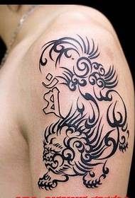 Grande totem Lion Tattoo Pattern Picture