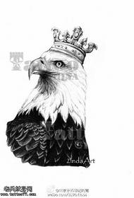 manuscris model de tatuaj coroană de vultur