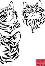 ļoti jauks mazais tīģeris Totem tetovējuma raksts